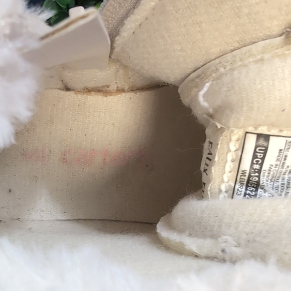 Carter's Kids Sparkle Boots with Pink Laces and Fur - Picture 10 of 13